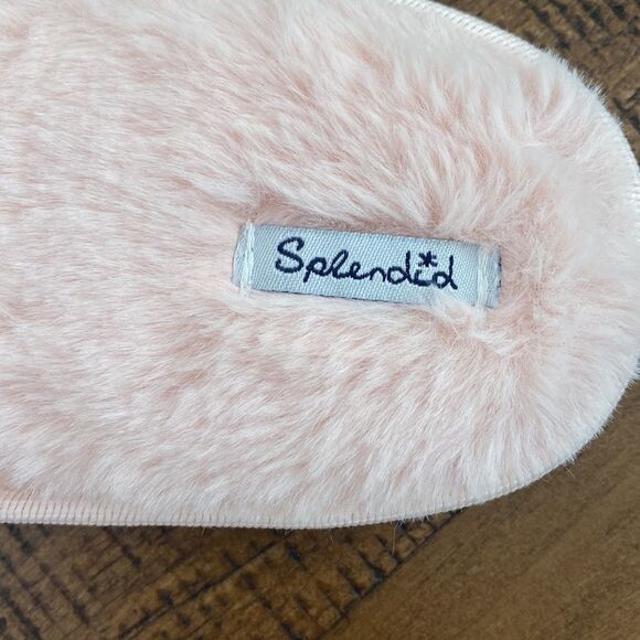 Splendid - SIZE M/L - Light Pink - Fuzzy Slide Slippers - New - Picture 2 of 3